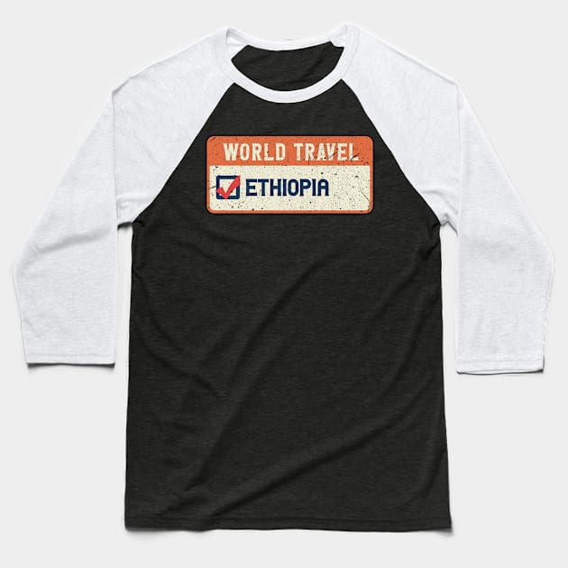 Ethiopia world travel Baseball T-Shirt by SerenityByAlex